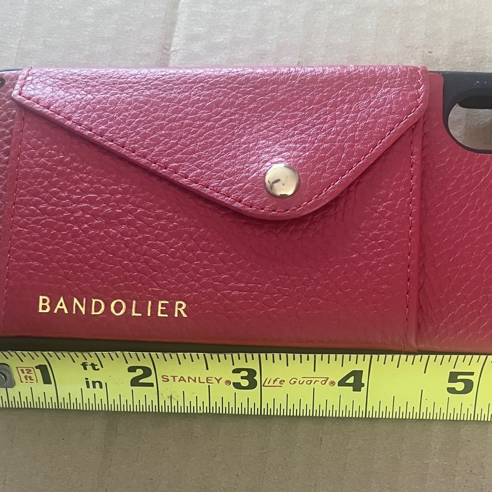 Bandolier Genuine Leather Crossbody  Phone Case for iPhone X/Xs Red - Picture 2 of 5